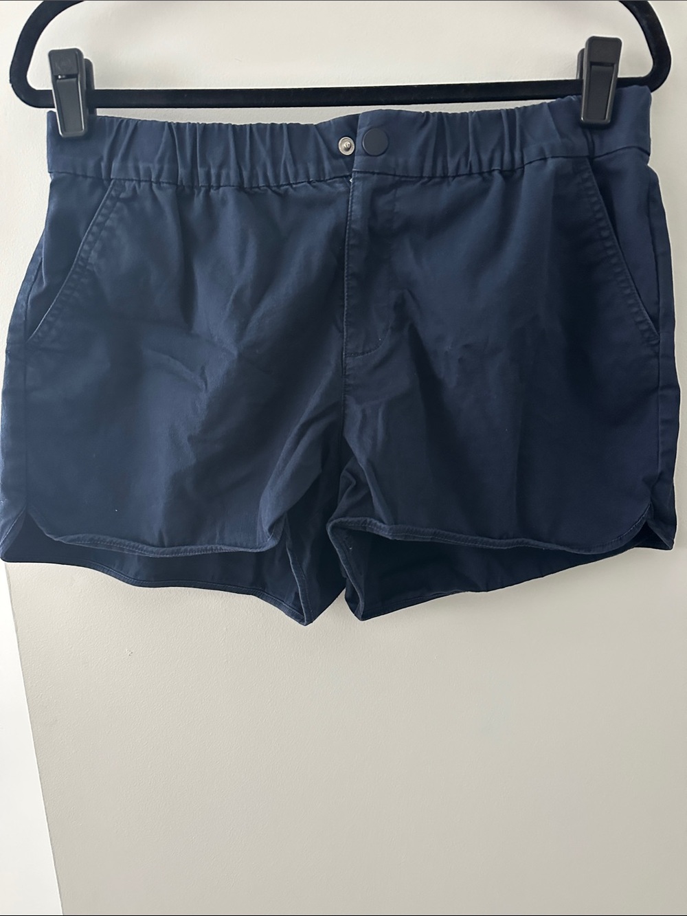 J. Crew Navy Athletic Shorts with Elastic Waist